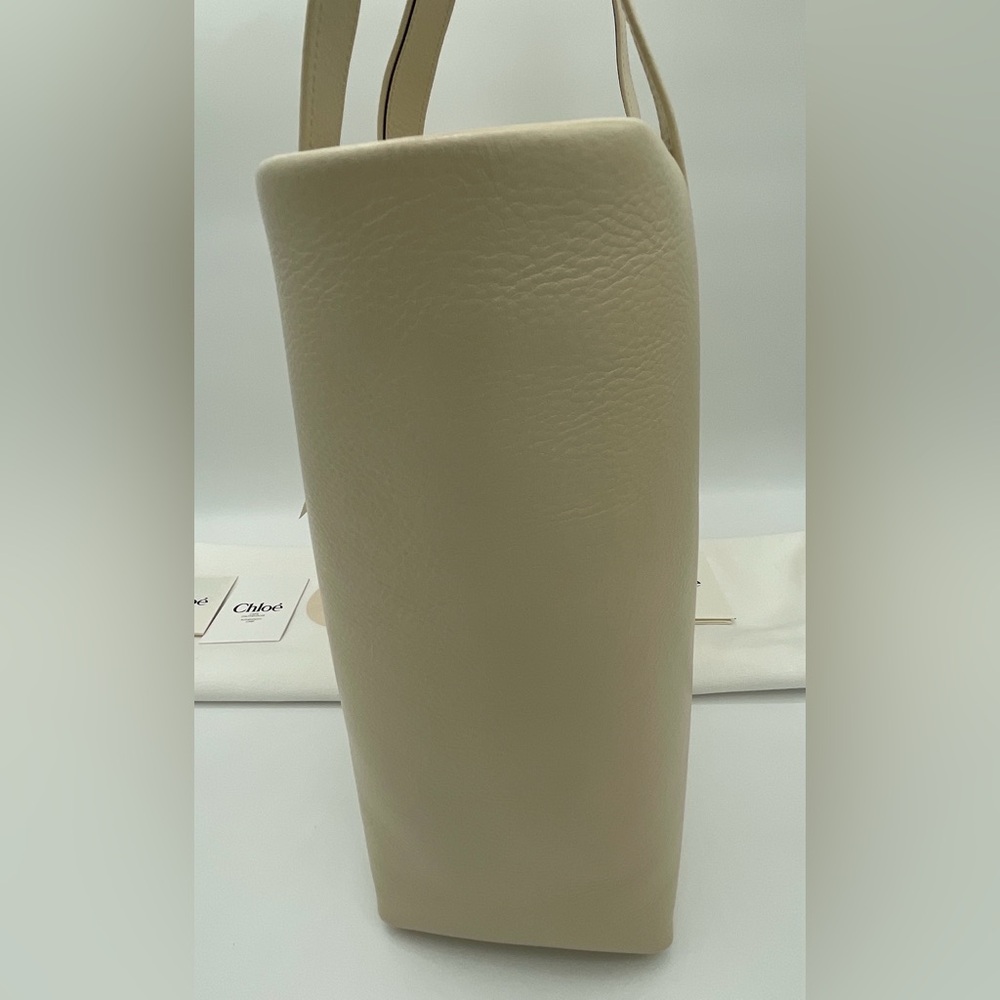 $2K NEW CHLOE LEATHER LOGO MEDIUM WOODY TOTE BAG PURSE AUTHENTIC NWT! - Picture 8 of 13